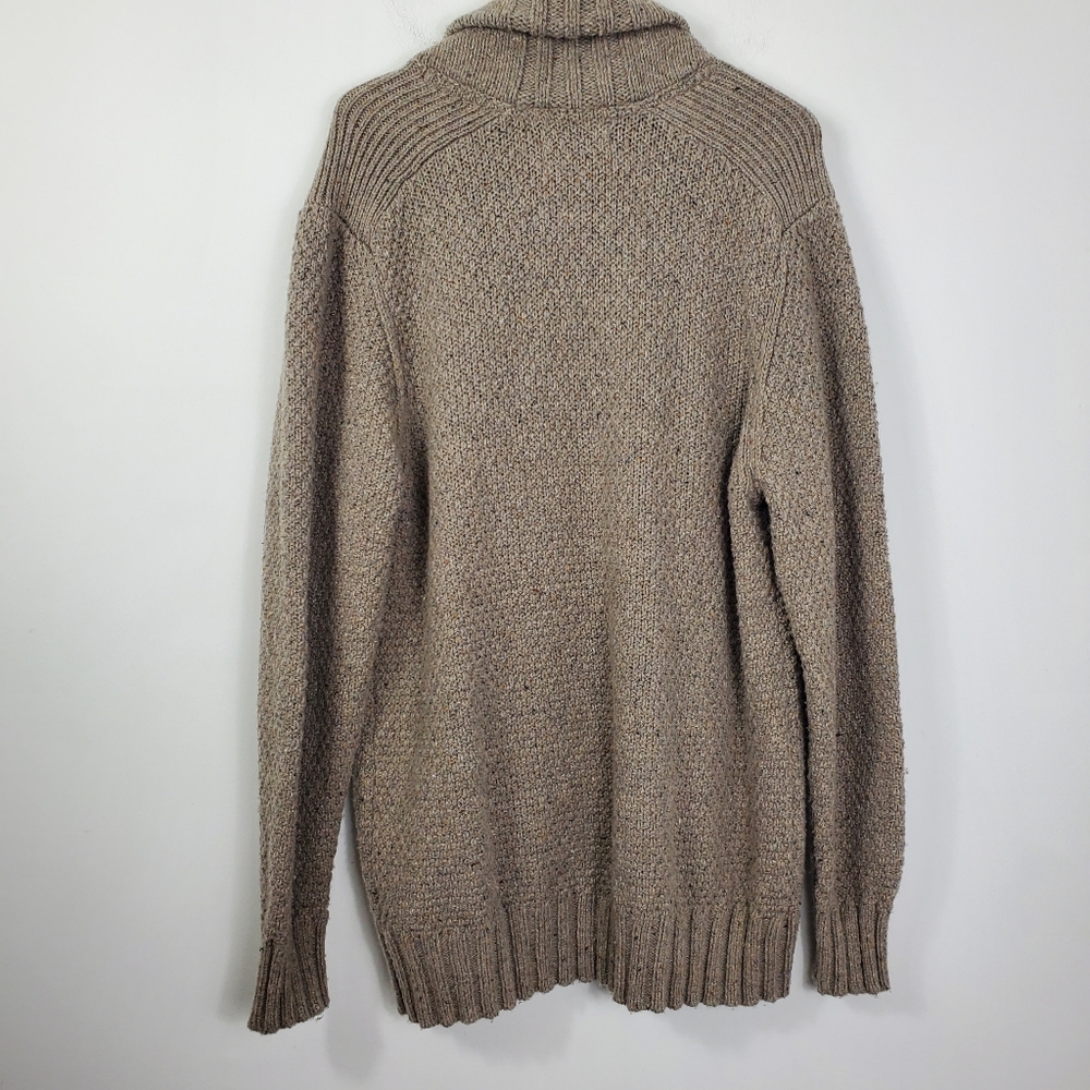 Royal Robbins Beige Shawl Collar Sweater Mens Size L Merino Wool Blend Classic - Picture 4 of 6